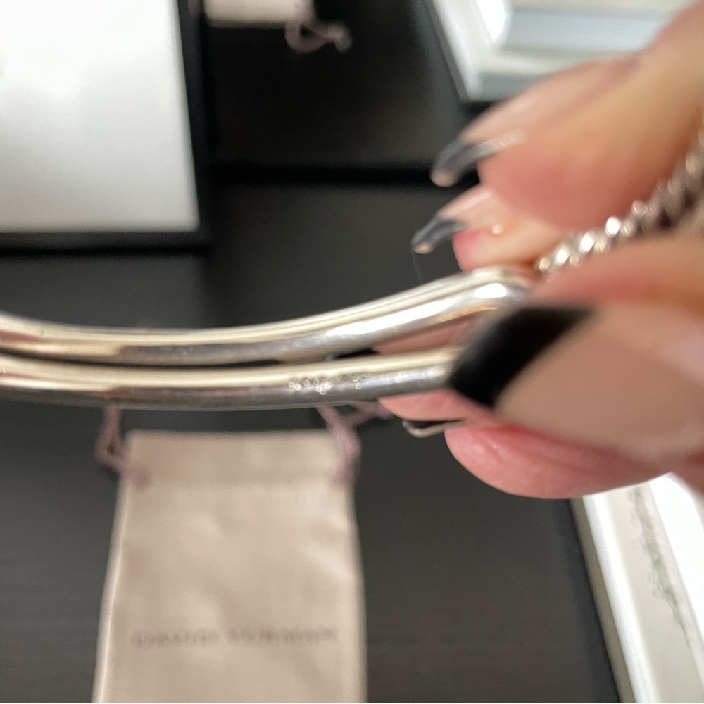 ‼️DAVID YURMAN‼️ Silver Cable Bangle Bracelet - Twisted Rope Design, Small - Picture 3 of 7